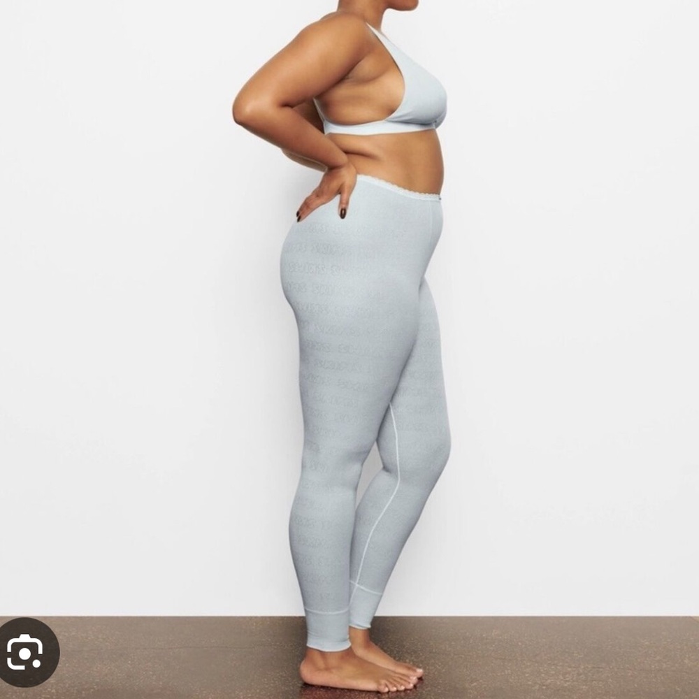 Skims Blue Pointelle Pajama Set Intimates & Sleepwear